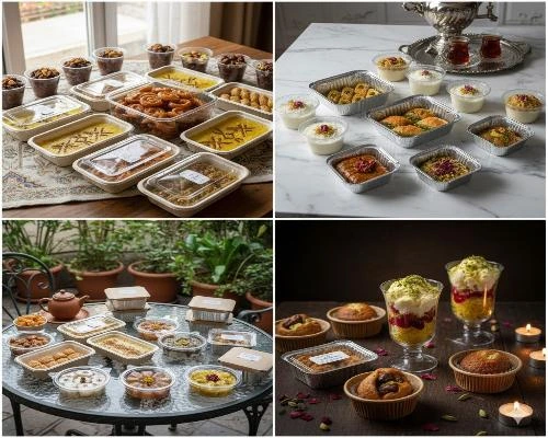 ظروف دسر یکبار مصرف-ظروف دسر های ایرانی