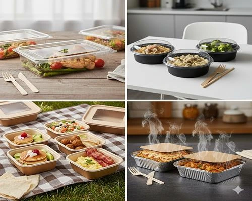 ظروف یکبار مصرف درب دار-متریال درجه ی یک