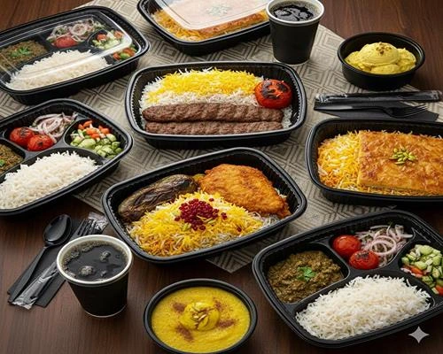 ظروف یکبار مصرف مشکی-شیک، مقاوم و مناسب سرو غذا های گرم و سرد