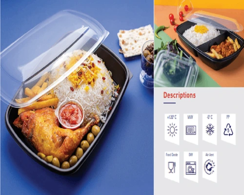 ظروف یکبار مصرف ماکروویوی-درب شفاف