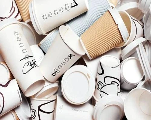 لیوان یکبار مصرف 4 لیوان یکبار مصرف-لیوان یکبار مصرف کاغذی و درب پلاستیکی مناسب قهوه و نوشیدنی داغ