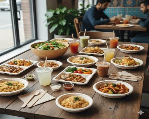 بهترین ظروف یکبار مصرف 🍽️ | ظروف گیاهی درجه ی یک و مقاوم روی میز رستوران