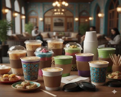 بهترین ظروف یکبار مصرف - 🥘🍗 انواع لیوان های یکبار مصرف روی میز رستوران ایرانی